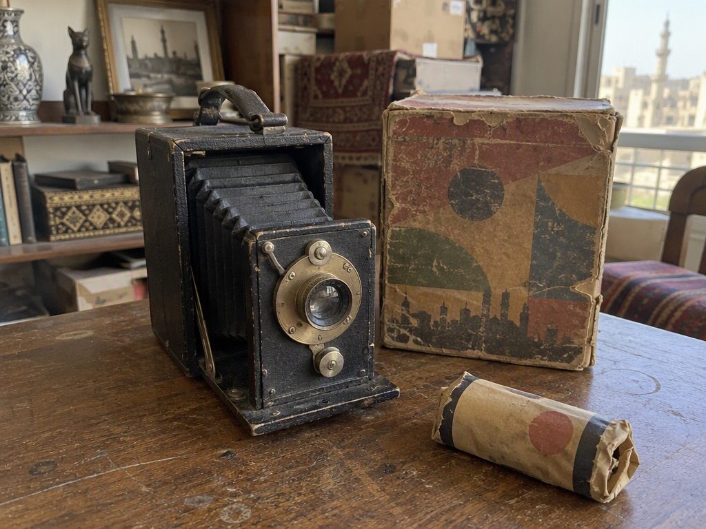 Box camera with its original carton and an unexposed spool
